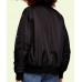 Ted Lasso Juno Temple Black Cotton Bomber Jacket